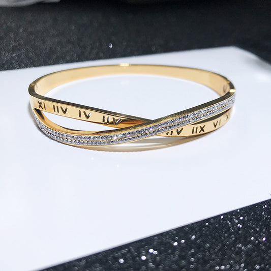 Eternity Bangle | Titanstahl-18k Gold