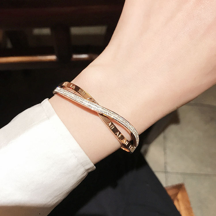 Eternity Bangle | Titanstahl-18k Gold