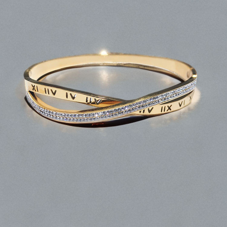 Eternity Bangle | Titanstahl-18k Gold