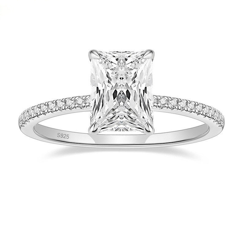 Radiant Solitaire Ring | 925 Sterlingsilber