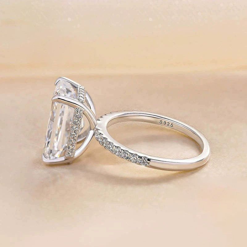 Radiant Solitaire Ring | 925 Sterlingsilber