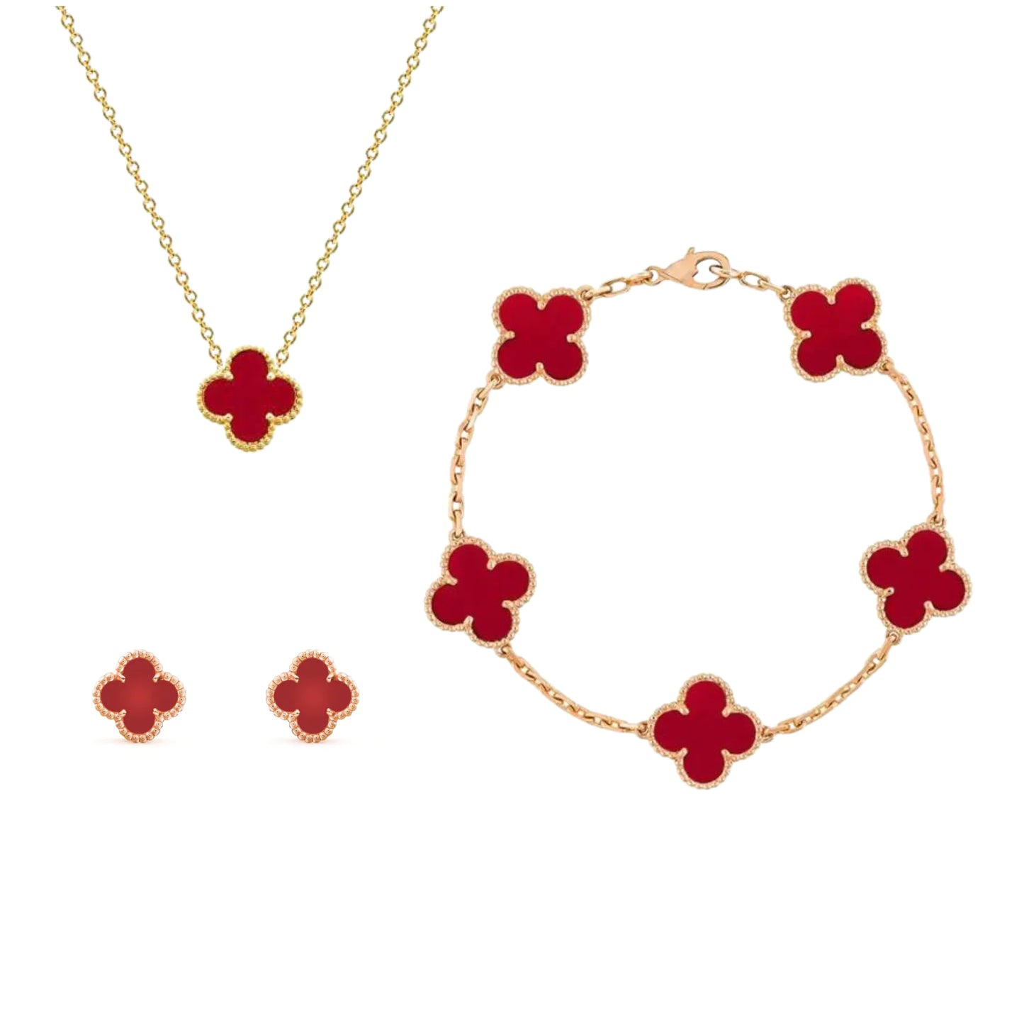 4 Leaf Flora Grace SET | 18k Gold Beschichtung